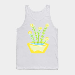 YELLOW FLOWERS IN YELLOW TUB Tank Top